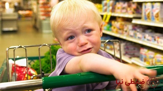 گریه کودک در هنگام خرید-min
